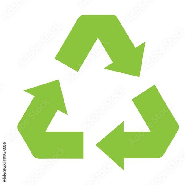 Fototapeta recycle symbol on white background
