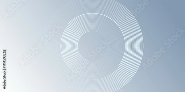 Fototapeta white abstract background with glowing circles. Swirl circular lines pattern. Geometric spiral. Twirl element. Modern graphic design. Futuristic technology concept.