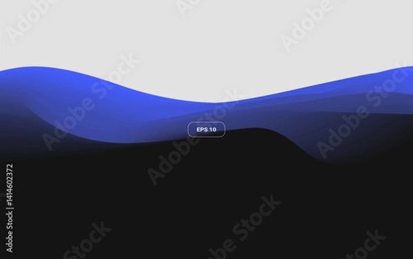 Obraz Modern beautiful landscape. Gradient vibe. Vector illustration.