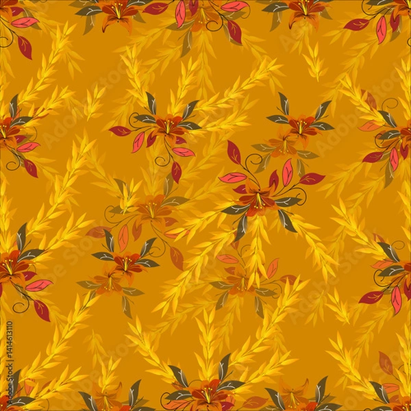 Fototapeta Seamless patterns