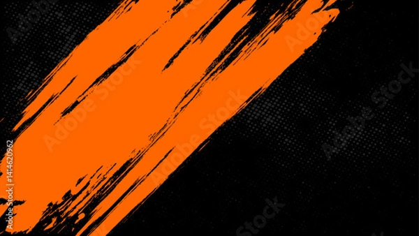 Obraz black or orange grunge texture background, backgrounds