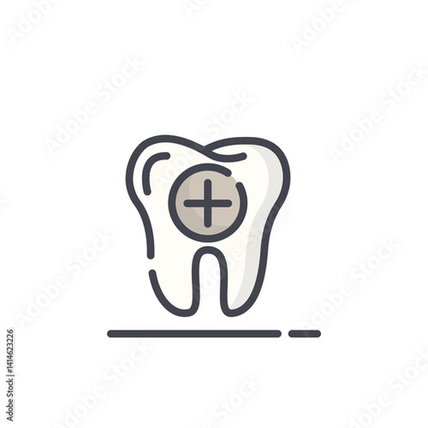 Obraz dental icon with tooth
