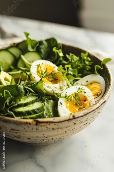 Fototapeta Healthy dish, marketing, advertisment, cook, cooking, cook book, generative ai, generative, ai