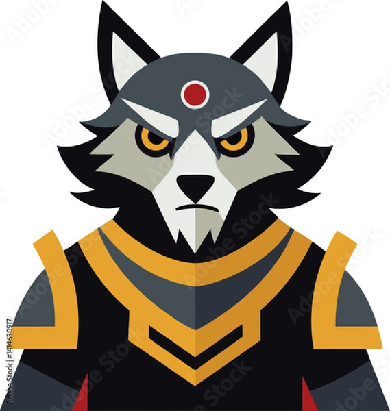 Obraz black and white wolf