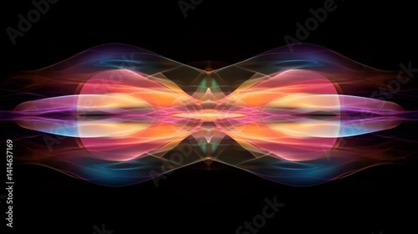 Fototapeta Artistic retro color gradients in waves a graphic design tutorial for digital spaces