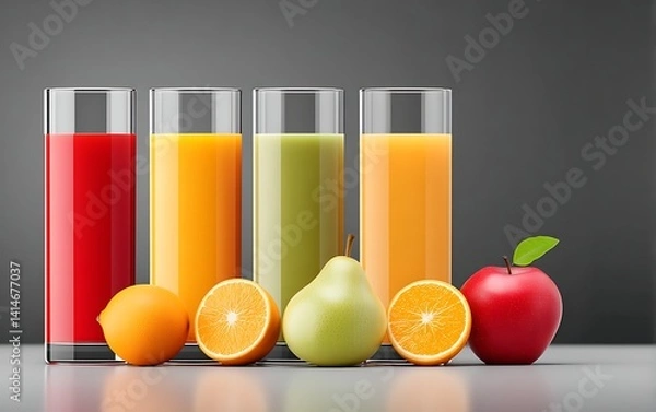 Fototapeta Fruit Juices Display