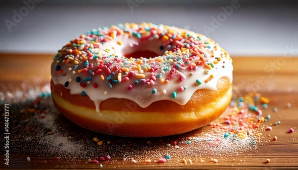 Obraz Fun Sprinkled Colorful Donut