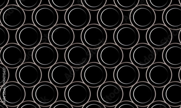 Fototapeta Black circle pattern background.