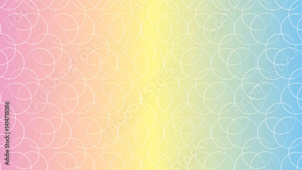 Obraz Abstract geometric pattern shape overlapping on colorful pastel background.
