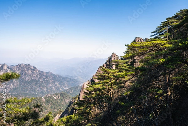 Fototapeta Majestic Mountain Scenery of Huangshan National Park