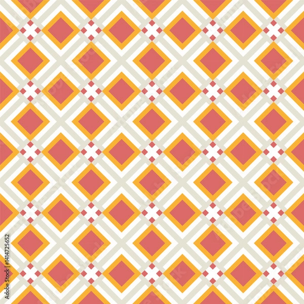 Fototapeta Azulejo tile, seamless pattern, portugues design