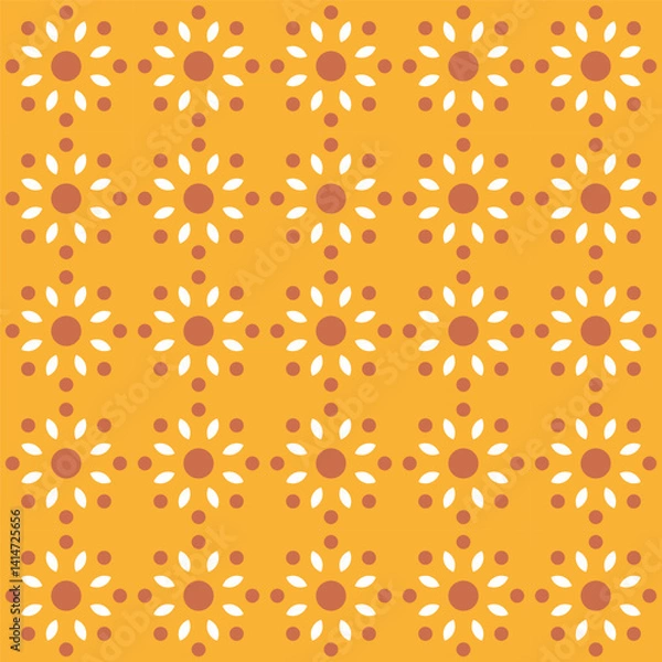 Fototapeta Azulejo tile, seamless pattern, portugues design
