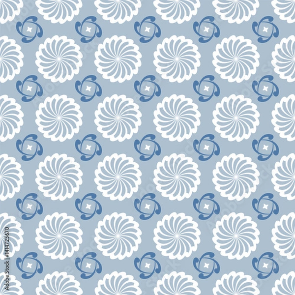 Fototapeta Azulejo tile, seamless pattern, portugues design