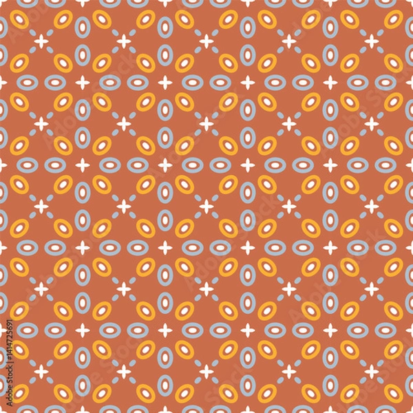 Fototapeta Azulejo tile, seamless pattern, portugues design