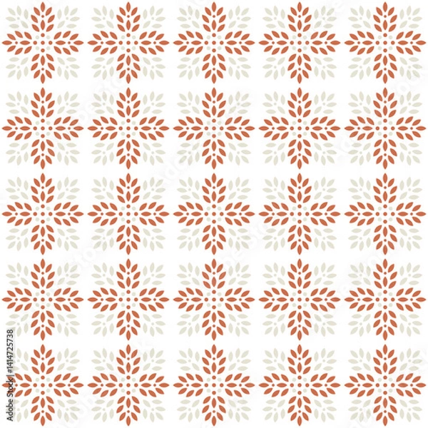 Fototapeta Azulejo tile, seamless pattern, portugues design