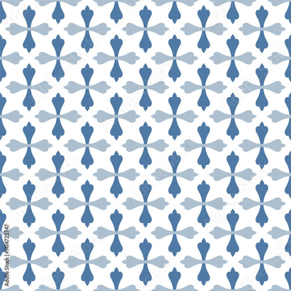 Fototapeta Azulejo tile, seamless pattern, portugues design