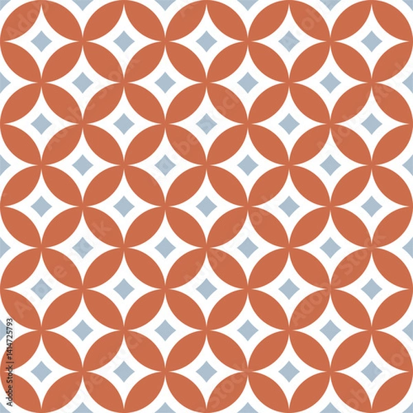 Fototapeta Azulejo tile, seamless pattern, portugues design