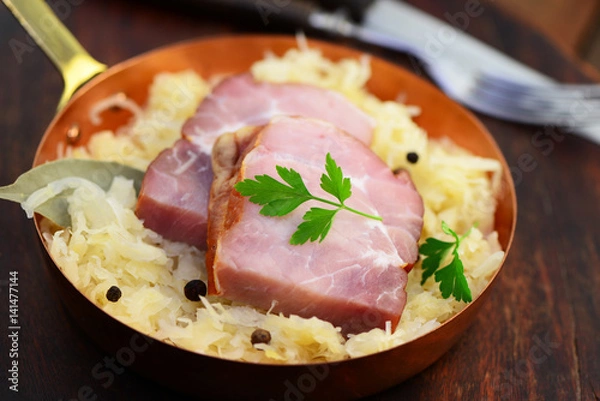 Obraz Kassler mit Sauerkraut
