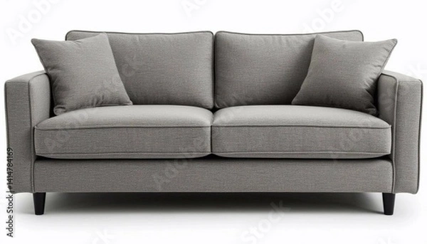 Obraz soft gray sofa on a white background