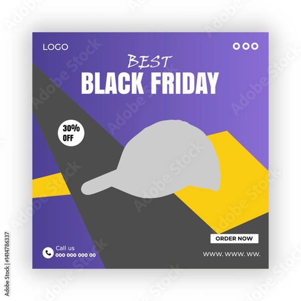 Obraz Pic up your new hoodie social media post design template

