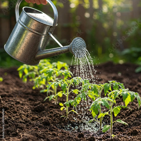 Obraz watering from a sprinkler