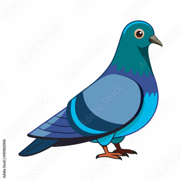 Fototapeta  Pegion vector style illustration.