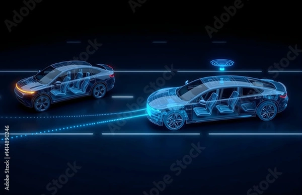 Obraz Self - driving Cars in Interaction