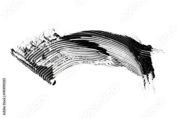 Obraz Black mascara brush strokes isolated on white.