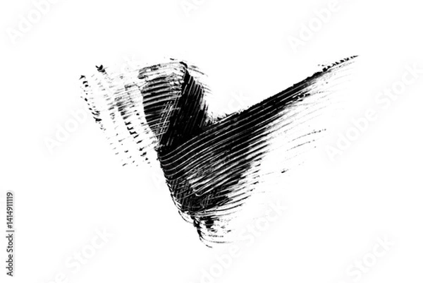 Obraz Black mascara brush strokes isolated on white.