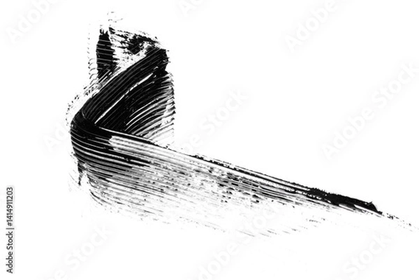 Obraz Black mascara brush strokes isolated on white.