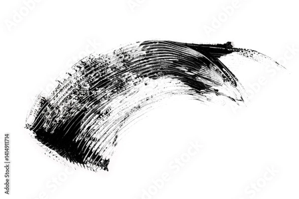 Obraz Black mascara brush strokes isolated on white.