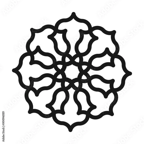 Obraz abstract symbol decorative ornament circle logo geometric shape