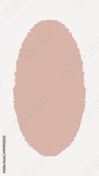 Fototapeta Pink oval, simple badge, collage element vector