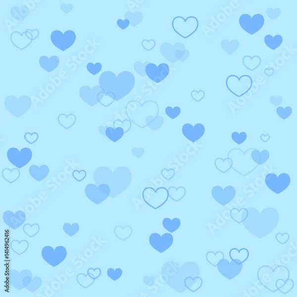 Obraz Red love heart seamless pattern illustration. Valentine's day Greeting posters. in trendy retro 90s 00s cartoon style. Set Of Cool Retro Stickers Vector Design. 