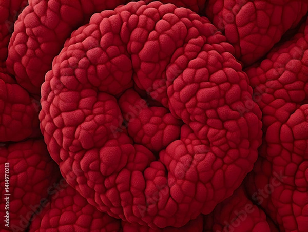 Obraz Red Felt Fabric Texture Macro Photo