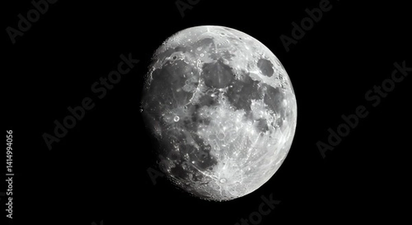 Fototapeta 月面の質感を示すクローズアップ画像