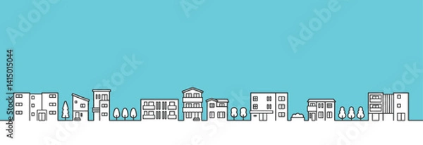 Obraz 住宅地・街並みのイメージイラスト