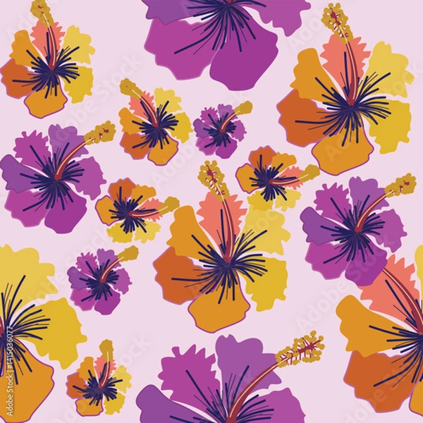 Fototapeta seamless floral pattern
