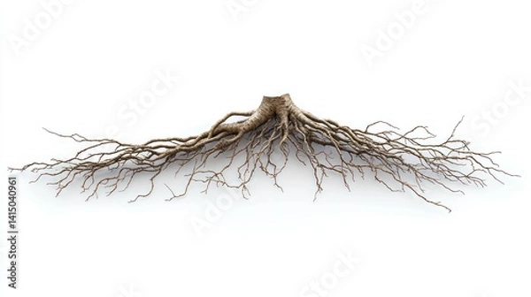 Fototapeta Extensive root system spreads wide