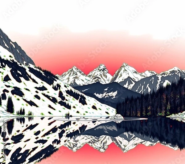 Obraz mountain landscape in winter