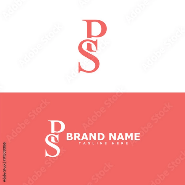 Obraz Trendy Sp and PS Initial Based Alphabet Icon Logo Design Pro Vector