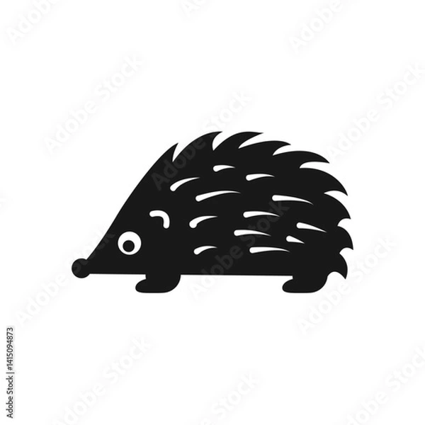 Obraz Hedgehog Icon for Logo Symbol Flat simplified sign vector illustration.