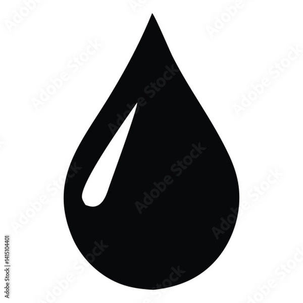 Fototapeta Waterdrop vector silhouette