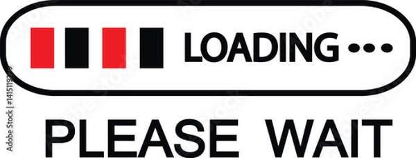 Obraz loading please wait beautiful design loading vector file eps
