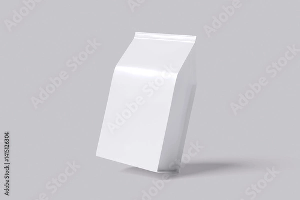 Fototapeta Coffee Package white with grey background color for mockup template
