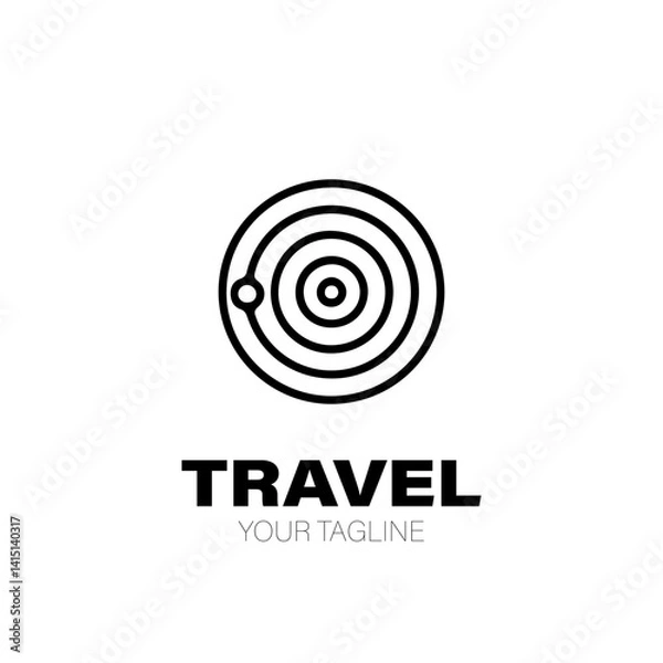 Fototapeta Travel Logo. Travel Logo Design. Travel Logo Brand. Travel Logo Vector Design Isolated on White Background