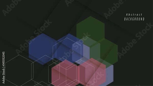Fototapeta abstract design featuring geometric shapes and a vibrant color palette