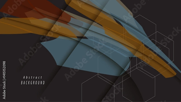 Fototapeta abstract design featuring geometric shapes and a vibrant color palette