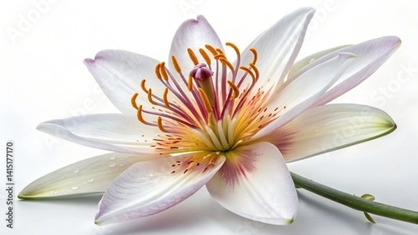 Obraz elegant white flower on white background