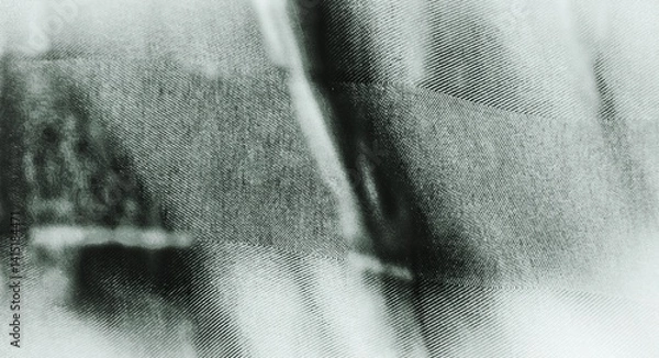 Fototapeta Texture background of woven lines in alternating dark and light grey tones, feels like folded satin or denim with light hitting it. Deep shadows add depth. Classic and modern feel for design, fashion